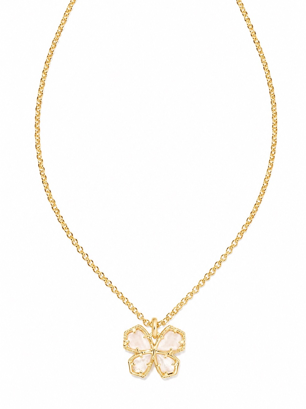 Kendra Scott MAE GOLD BUTTERFLY SHORT PENDANT NECKLACE IN GOLDEN
